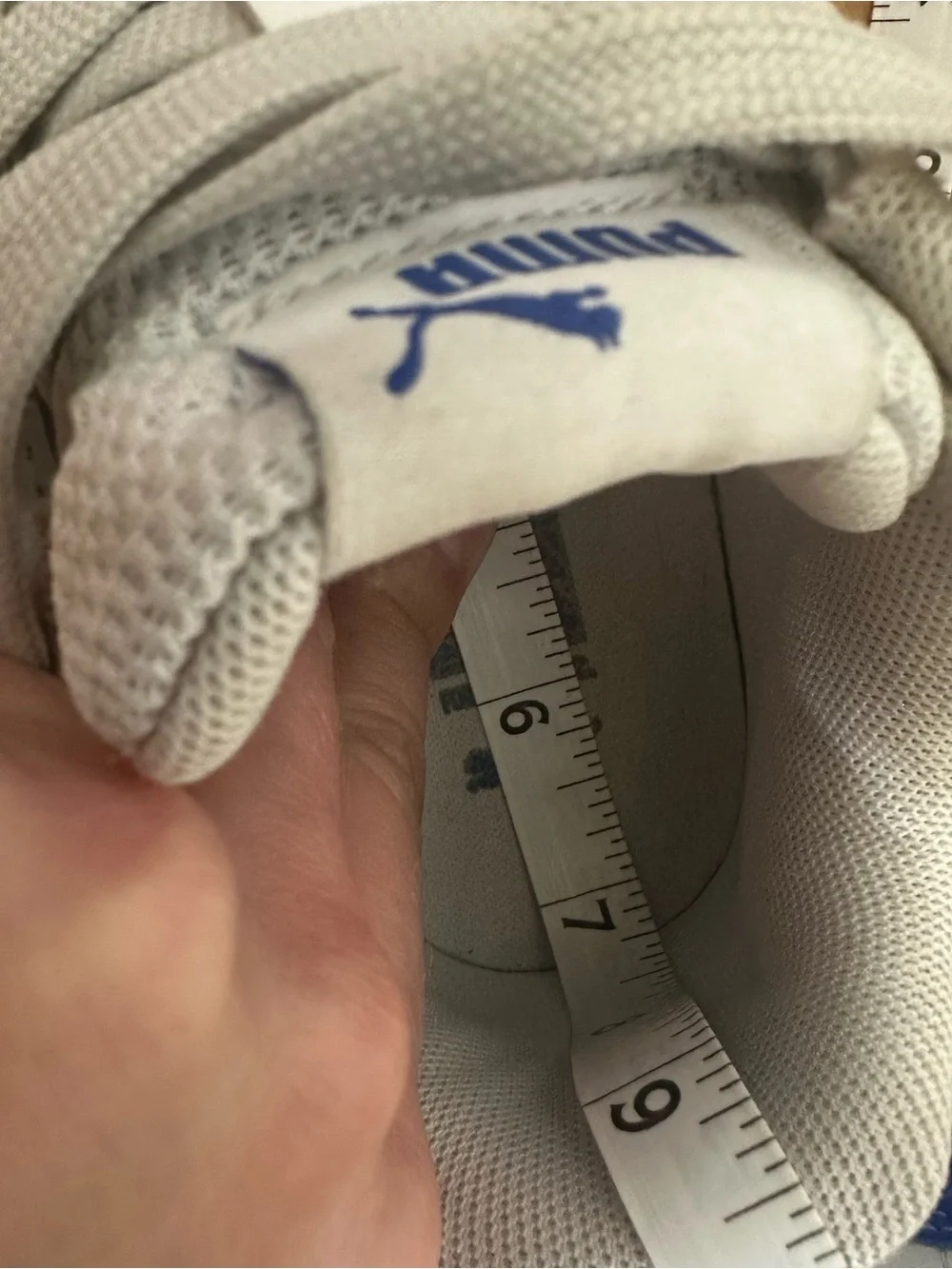Puma Kids White Blue Sneakers Youth US 12C Casual Shoes